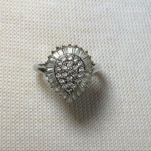 Pear Shape Sterling Silver Ring